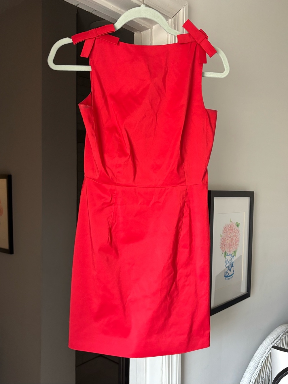 Gianni Bini Red Sleeveless Bow-Shoulder Sheath Dress Size 2